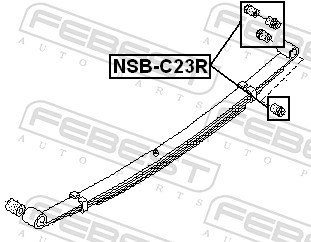 Bush, leaf spring - NSB-C23R FEBEST