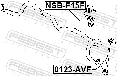 Stabiliser Mounting - NSB-F15F FEBEST
