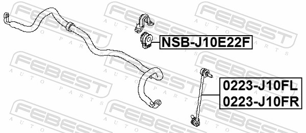 Stabiliser Mounting - NSB-J10E22F FEBEST