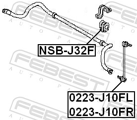 Stabiliser Mounting - NSB-J32F FEBEST