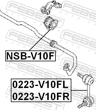 Stabiliser Mounting - NSB-V10F FEBEST