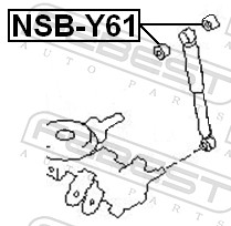 Spacer Bush, shock absorber - NSB-Y61 FEBEST