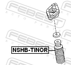 Protective Cap/Bellow, shock absorber - NSHB-TINOR FEBEST
