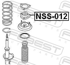 Top Strut Mounting - NSS-012 FEBEST
