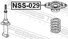 Top Strut Mounting - NSS-029 FEBEST
