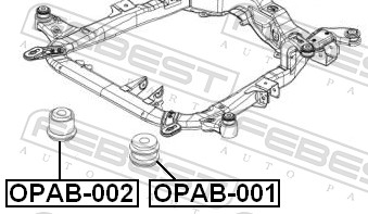 Mounting, support frame/engine carrier - OPAB-002 FEBEST