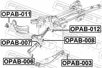 Control Arm-/Trailing Arm Bush - OPAB-007 FEBEST