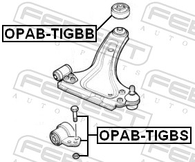 Control Arm-/Trailing Arm Bush - OPAB-TIGBS FEBEST