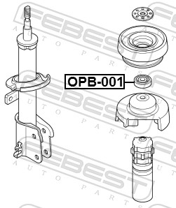 Rolling Bearing, suspension strut support mounting - OPB-001 FEBEST