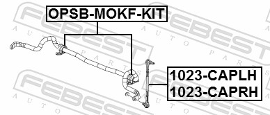 Ремкомплект, подшипник стабилизатора - OPSB-MOKF-KIT FEBEST