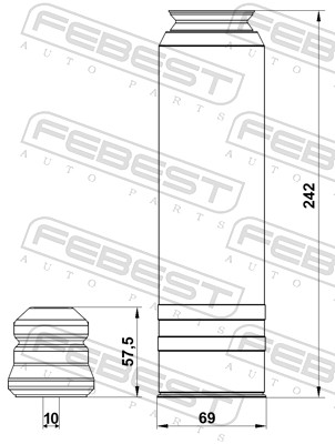 Kit parapolvere, Ammortizzatore - OPSHB-ASJR-KIT FEBEST