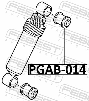 Втулка, амортизатор - PGAB-014 FEBEST