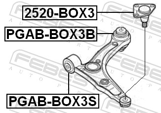 Подвеска, рычаг независимой подвески колеса - PGAB-BOX3B FEBEST