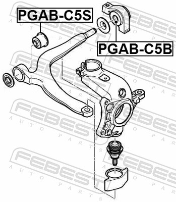 Подвеска, рычаг независимой подвески колеса - PGAB-C5S FEBEST