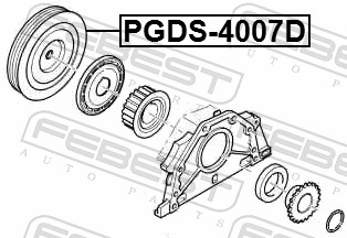 Ременный шкив, коленчатый вал - PGDS-4007D FEBEST