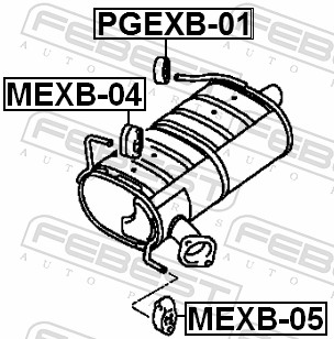 Буфер, глушитель - PGEXB-01 FEBEST