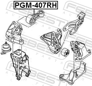 Engine Mounting - PGM-407RH FEBEST