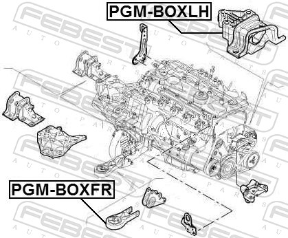 Engine Mounting - PGM-BOXLH FEBEST
