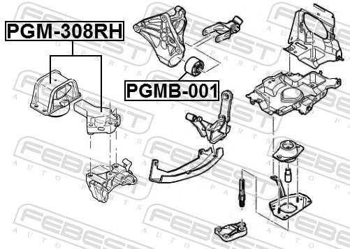 Engine Mounting - PGMB-001 FEBEST
