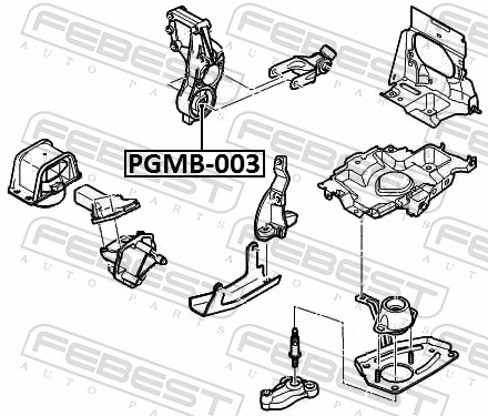Подвеска, двигатель - PGMB-003 FEBEST