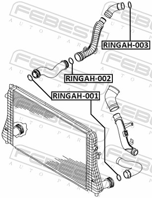 Seal Ring, turbo air hose - RINGAH-003 FEBEST