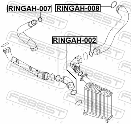 Seal Ring, turbo air hose - RINGAH-007 FEBEST