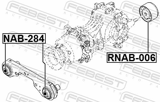 Mounting, differential - RNAB-006 FEBEST