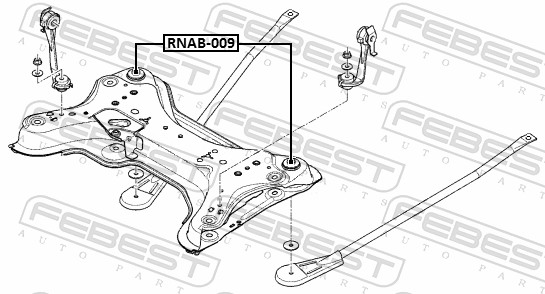 Mounting, axle beam - RNAB-009 FEBEST