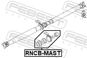 Bearing, propshaft centre bearing - RNCB-MAST FEBEST