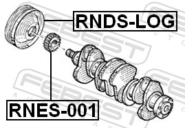 Gear, crankshaft - RNES-001 FEBEST