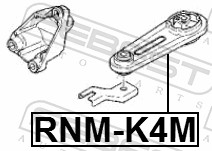 Engine Mounting - RNM-K4M FEBEST