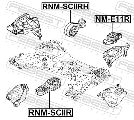 Engine Mounting - RNM-SCIIRH FEBEST