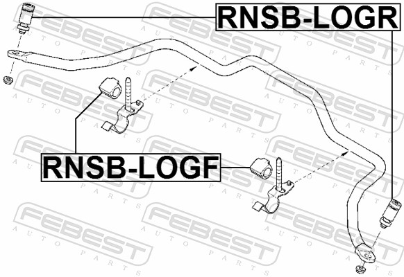 Тяга / стойка, стабилизатор - RNSB-LOGR FEBEST