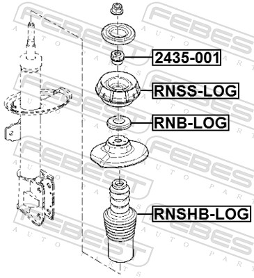 Protective Cap/Bellow, shock absorber - RNSHB-LOG FEBEST