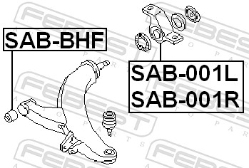 Control Arm-/Trailing Arm Bush - SAB-001L FEBEST