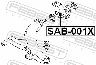 Control Arm-/Trailing Arm Bush - SAB-001X FEBEST