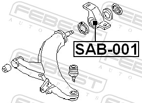 Control Arm-/Trailing Arm Bush - SAB-001 FEBEST