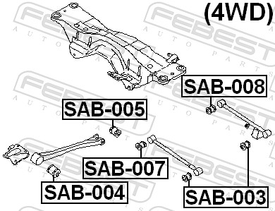 Supporto, Braccio oscillante - SAB-008 FEBEST