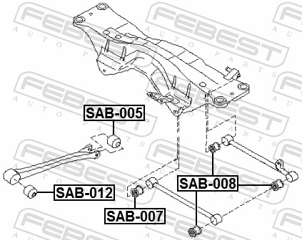Control Arm-/Trailing Arm Bush - SAB-012 FEBEST