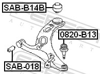 Control Arm-/Trailing Arm Bush - SAB-B14B FEBEST