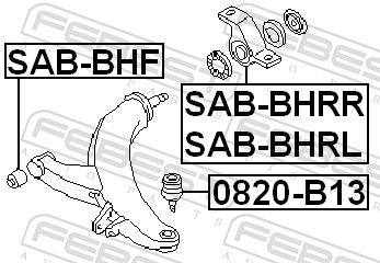 Control Arm-/Trailing Arm Bush - SAB-BHRL FEBEST