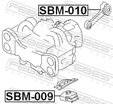 Подвеска, двигатель - SBM-009 FEBEST