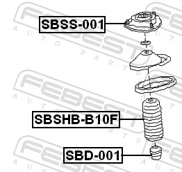 Protective Cap/Bellow, shock absorber - SBSHB-B10F FEBEST