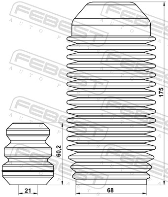Kit parapolvere, Ammortizzatore - SBSHB-G11F-KIT FEBEST