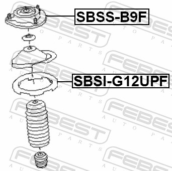 Top Strut Mounting - SBSS-B9F FEBEST