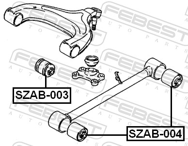 Control Arm-/Trailing Arm Bush - SZAB-004 FEBEST