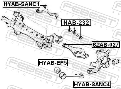 Supporto, Braccio oscillante - SZAB-027 FEBEST