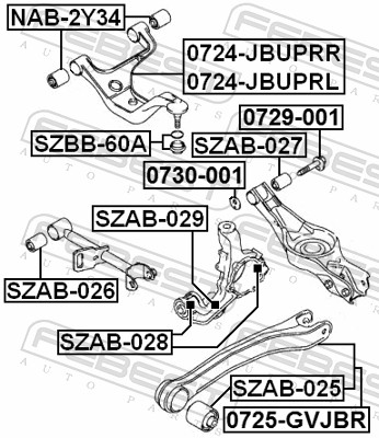 Supporto, Braccio oscillante - SZAB-028 FEBEST