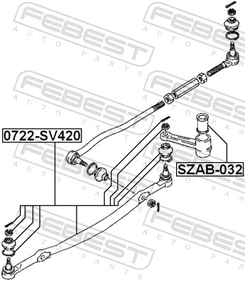 Bush, steering control arm - SZAB-032 FEBEST