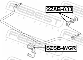 Control Arm-/Trailing Arm Bush - SZAB-033 FEBEST